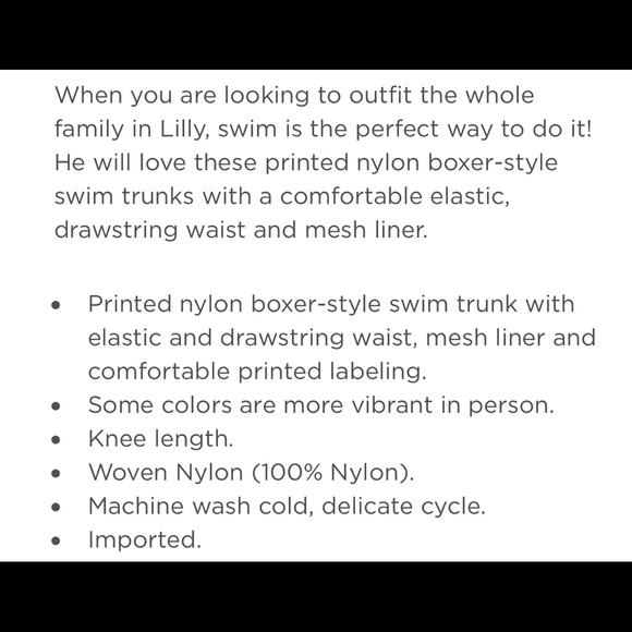 Lilly Pulitzer Swim Trunks Sy - Picture 5 of 5